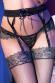 Lace set 3 pcs: garter belt, thong and stockings with lurex.