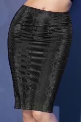 Snake print skirt with back zip.