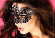 CHILIROSE: maschera filigranata con strass. Mod. 3701