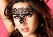 CHILIROSE: maschera filigranata con strass. Mod. 3705