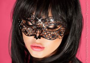 CHILIROSE: maschera filigranata con strass. Mod. 3707