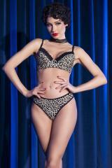 Set 2 pezzi leopardato con slip double-face.