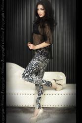 CHILIROSE: leggings with animal pattern blue/black.