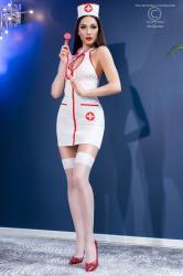 CHILIROSE: nurse costume 5 pieces with stockings.