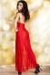CHILIROSE Lingerie: vestaglia lunga in chiffon rosso.