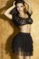 CHILIROSE: top in pizzo a maniche corte.