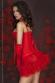 CHILIROSE: corpetto broccato con merletti. XXXL