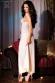 CHILIROSE: abito in chiffon con inserti in pizzo. Bianco.