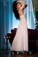 CHILIROSE: abito lungo in pizzo e chiffon. Bianco
