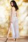 CHILIROSE: abito lungo in pizzo e chiffon. Bianco