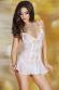 Chemise in chiffon e pizzo.