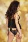 CHILIROSE: top e slip in microrete con pendente. Nero