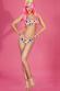 CHILIROSE: bikini floreale con reggiseno a fascia.