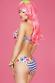 CHILIROSE: bikini floreale con reggiseno a fascia.