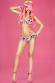 CHILIROSE: bikini con fantasia a fiori e righe.