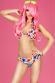 CHILIROSE: bikini con fantasia a fiori e righe.