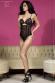Body in tulle e pizzo con ciondolo.