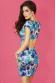 CHILIROSE: miniabito floreale con apertura sulla schiena. Blu/azzurro