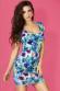 CHILIROSE: miniabito floreale con apertura sulla schiena. Blu/azzurro