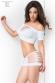 Top e shorts con intagli. Bianco