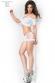 Top e shorts con intagli. Bianco