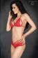 CHILIROSE: completino intimo in pizzo con stringhe. Rosso.