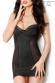 CHILIROSE: chemise gessata con reggicalze e bordi in pizzo.