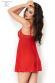 Babydoll con coppe in pizzo. Rosso