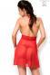 Babydoll in microrete e pizzo ricamato con tanga.