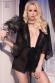 CHILIROSE: vestaglia in tulle e pizzo. Nero