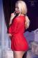 CHILIROSE: vestaglia in tulle e pizzo. Rosso