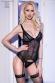 CHILIROSE: guepiere in tulle e pizzo con ricami.