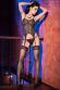 CHILIROSE: guepiere in pizzo con tanga.