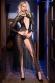 CHILIROSE: neglige ricamata a maniche lunghe con strass.