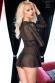 CHILIROSE: chemise corta in tulle e pizzo con maniche.