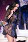 CHILIROSE: vestaglia corta in pizzo e satin.