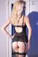 Guepiere in tulle e pizzo con gancetti.