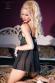 CHILIROSE: babydoll in tulle con coppe in pizzo e ricami in lurex.