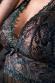 CHILIROSE: babydoll in tulle e pizzo con ricami in lurex.