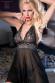 CHILIROSE: babydoll in tulle e pizzo con ricami in lurex.