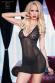 CHILIROSE: chemise in tulle e pizzo con motivo posteriore.