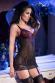 CHILIROSE: chemise in tulle e pizzo con reggicalze.