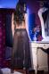 Body in tulle e pizzo con coda.