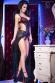 Body in tulle e pizzo con coda.