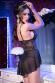 Babydoll in pizzo e tulle con tanga.