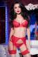 CHILIROSE: set 3 pezzi rosso in pizzo.