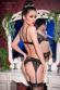 CHILIROSE: set 3 pezzi in pizzo. Nero