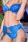 CHILIROSE: set 3 pezzi in pizzo. Blu