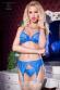 CHILIROSE: set 3 pezzi in pizzo. Blu