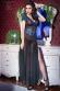 Negligè in tulle con inserti in pizzo nero/blu.